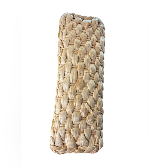 Faded Glory Straw Purse Wood Handles Orange Floral
Print Beachy 7”x 9” - Picture 3 of 8